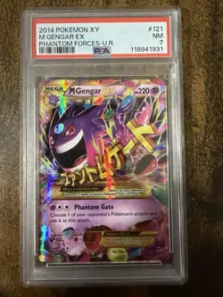 Pokemon M Gengar EX XY Phantom Forces #121/119 Secret Rare Holo Mega PSA 7 - Image 1