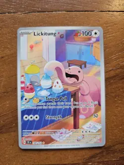 Pokemon TCG Lickitung Illustration Rare Temporal Forces 180/162 Full Art Gold ⭐ - Image 1