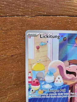 Pokemon TCG Lickitung Illustration Rare Temporal Forces 180/162 Full Art Gold ⭐ - Image 3