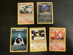 Vintage Pokemon Neo Genesis Lot - 5 Non Holo Rares - Donphan, Magby, Elekid - Image 1