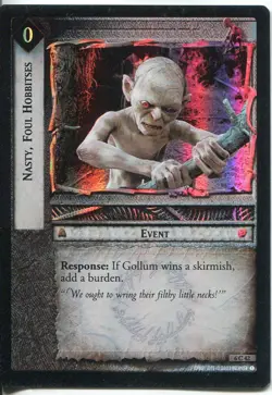 Lord Of The Rings CCG Foil Card EoF 6.C42 Nasty, Foul Hobbitses - Image 1