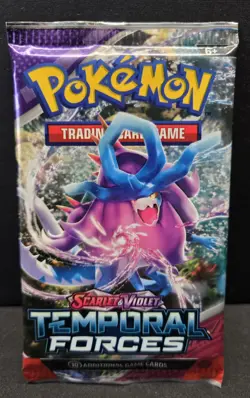 Pokemon Scarlet & Violet Temporal Forces Booster Pack Factory Sealed 10 Cards - Image 1