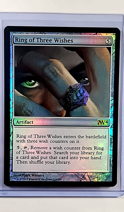 2013 MTG Magic the Gathering M14 Core Edition Foil #216 Ring of Three Wishes - Image 1