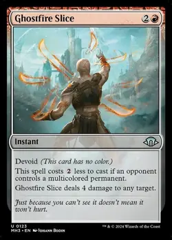 NM Ghostfire Slice, MTG, Modern Horizons 3, Magic the Gathering, 123 - Image 1