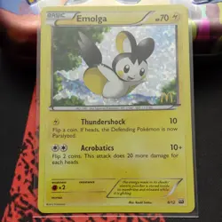 Pokemon Emolga Holo Promo McDonald's 2012 006/012 Basic 70HP - Image 1
