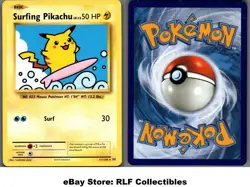 2016 Pokemon, XY Evolutions, #111/108 Surfing Pikachu, Secret Rare - Image 1
