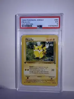 Pokemon TCG Jungle Pikachu 1st Edition 60/64 PSA 5 - Image 1