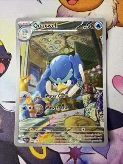 Pokemon TCG Quaxwell Scarlet & Violet - Paldea Evolved 207/193 Holo Illustration - Image 1