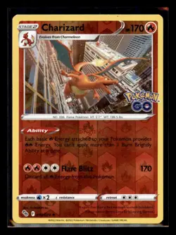 Pokemon TCG: Charizard Reverse Holo Rare Pokemon GO 010/078 NM - Image 1