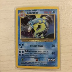 Pokemon Gyarados 6/102 Base Set Holo Rare 100 HP Stage 1 Water Pokemon TCG Card - Image 1