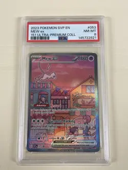 PSA 8 NM-MINT Mew Ex SVP053 ALTERNATE ART HOLO 151 UPC PROMO Pokemon Card - Image 1