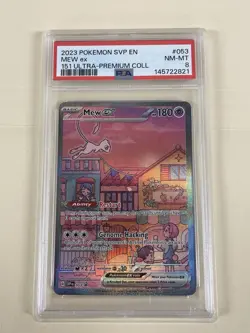 PSA 8 NM-MINT Mew Ex SVP053 ALTERNATE ART HOLO 151 UPC PROMO Pokemon Card - Image 2