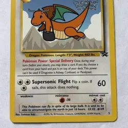 Dragonite black star promo 5 WB movie LP pokemon card - Image 3