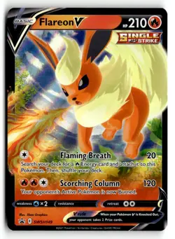 Flareon V SWSH149 Promo SWSH Black Star Pokemon Holo Near Mint - Image 1