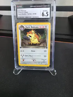 Dark Raticate 51/82 Pokemon 2000 Team Rocket 1st Edition (CGC 6.5) - Image 1