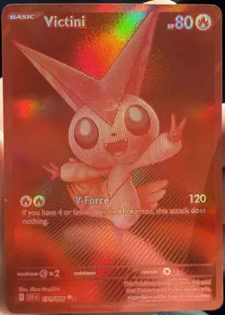 Pokemon Victini 171/086 Sv: Black Bolt Black White Rare Full Art Holo 2025 - Image 1