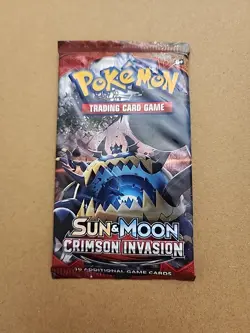 TCG Pokemon Sun & Moon Crimson Invasion Factory Sealed Pack - Image 1
