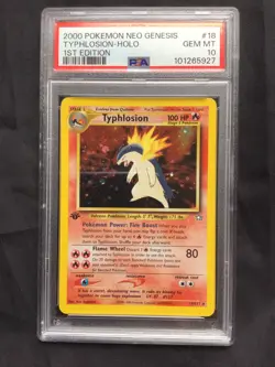 Pokemon Cards: Neo Genesis 1st Edition Rare Holo: Typhlosion 18/111 PSA 10 - Image 2