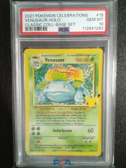 Venusaur - Pokemon Holo Celebrations Classic Collection #15/102 PSA 10 Gem Mint - Image 1