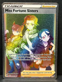 Miss Fortune Sisters 209/196 Rainbow Secret Rare Lost Origin Pokemon TCG - NM - Image 1