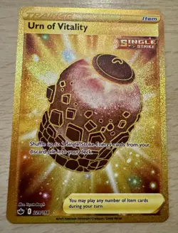 Pokemon TCG Urn of Vitality 229/198 Chilling Reign Secret Rare Gold Card - Image 1