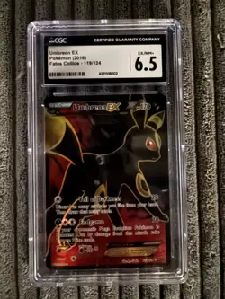 Pokemon Umbreon EX Full Art TCG Card 119/124 Fates Collide CGC 6.5 - Image 1