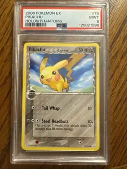 2006 Pokemon Ex Pikachu #79 Mint 9 Psa Graded Holon Phantoms. - Image 1