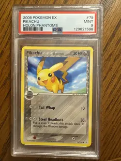 2006 Pokemon Ex Pikachu #79 Mint 9 Psa Graded Holon Phantoms. - Image 2