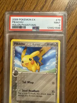 2006 Pokemon Ex Pikachu #79 Mint 9 Psa Graded Holon Phantoms. - Image 3