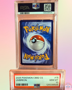 2025 Pokemon Umbreon CBB2 Chinese Exclusive Gem 0615/15 Gem Mint PSA 10 - Image 3
