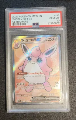 PSA GEM MT 10 - Pokemon Wigglytuff EX 187/165 SV Scarlet & Violet 151 Holo - Image 1