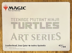 Teenage Mutant Ninja Turtles Art Card, Leatherhead, Iron Gator 43/54 Gold Sign. - Image 2