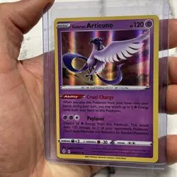 GALARIAN ARTICUNO 063/203 EVOLVING SKIES HOLO RARE POKEMON TCG NM NINTENDO CARD - Image 2