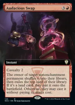 x1 Audacious Swap - Extended Art R MTG Commander Streets of New Capenna M/NM, En - Image 1