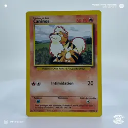 CANINOS 28/102 EDITION 2 ED2 Set de Base VF FR Carte Pokemon - Image 2