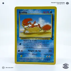 KRABBY 51/62 Fossil Edition 2 ED2 VF FR Carte Pokemon - Image 2
