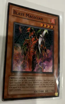 Yu-Gi-Oh! TCG Blast Magician Flaming Eternity FET-EN020 1st Edition Super Rare - Image 4