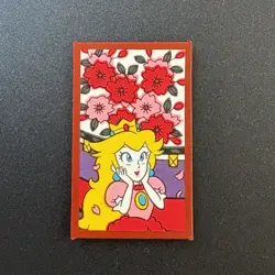 Princes Peach Super Mario Bros HANAFUDA JAPAN playing CARD Nintendo Red M384 - Image 1