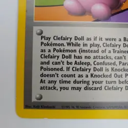 Clefairy Doll 70/102 LP Base Set Pokemon TCG Trainer Trading Card WOTC 1999 - Image 4