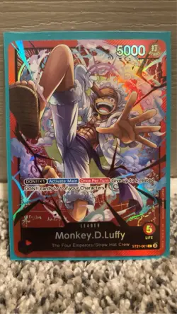 Monkey D Luffy ST21-001 Leader One Piece Card Game English NM Foil - Image 1