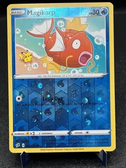 Magikarp 039/192 LP Cosmos Holo Awesome Swirl Pikachu Beach Art Pokemon Card! - Image 1