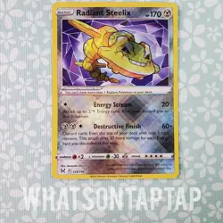 Pokemon Card Radiant Steelix 124/189 Radiant Rare Sword Shield Lost Origin NM - Image 1