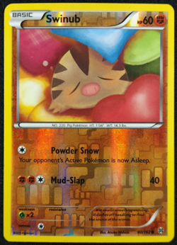 Pokemon - Breakthrough - Swinub - 80/162 - Reverse Holo - NM/M - Image 1