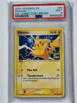 Pokemon Pikach 60/106 Comic Con Promo - PSA 9 - Image 1