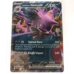 Team Rocket’s Nidoking ex SVP 217 Pokemon Black Star Holo Promo Destined Rivals - Image 1