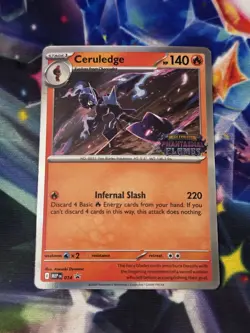 Pokemon TCG Ceruledge Phantasmal Flames Stamped Holo Rare Black Star Promo - Image 1