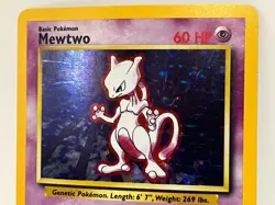 Vintage 1999 Pokemon TCG Base Set MEWTWO HOLO Rare 10/102 LP-NM English, Unltd - Image 2