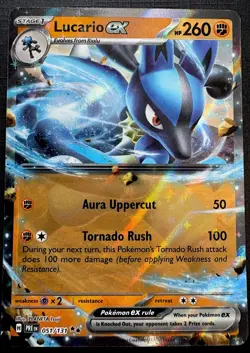 Pokemon TCG: 2025 Lucario Ex 051/131-DOUBLE RARE HOLO-Prismatic Evolutions - Image 1