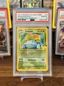 2021 POKEMON Celebrations Classic Collection 15 Venusaur Base Set PSA 10 - Image 1