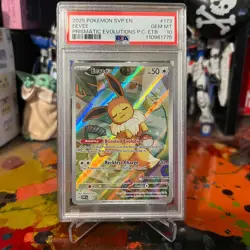 Pokemon 2025 SVP Prismatic Evolutions Pokemon Center ETB Promo Eevee #173 PSA 10 - Image 1